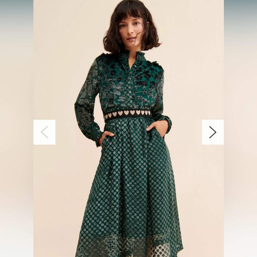 Elegant Dark Green Long Sleeve Dress